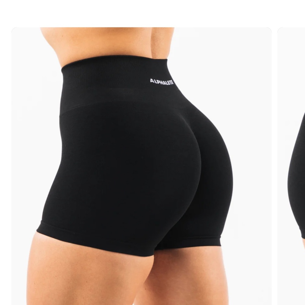 Seamless High-Waist Women’s Black Alphalete Shorts